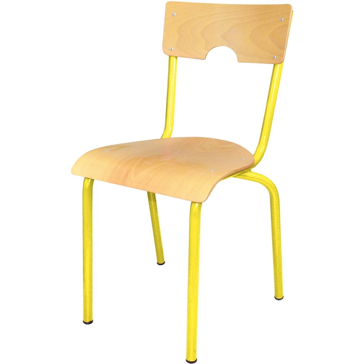 Chaise 4 pieds T6 jaune