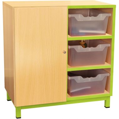 Meuble 6 cases + 1 porte vert granny