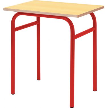 Table fixe 4 pieds 70x50cm T4 rouge
