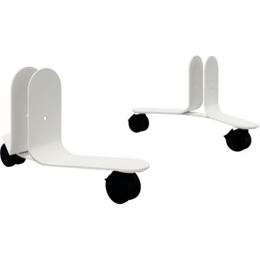 Jeu de 2 pieds sur roulettes Blanc
