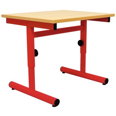 Table maternelle 60x50cm T1 à T3 rouge