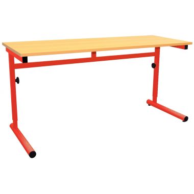 Table réglable 130x50cm T4 à T6 rouge
