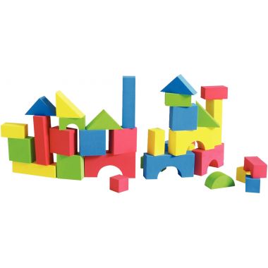 Jeu de construction 80 pièces en mousse EVA, couleurs assorties