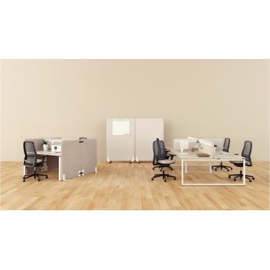Cloison tissu acoustique H120xL80cm gris chiné