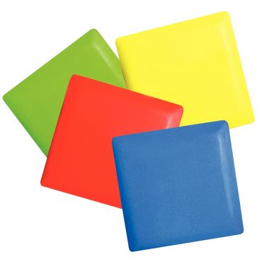 Lot de 2 galets carrés en PVC coloris assortis