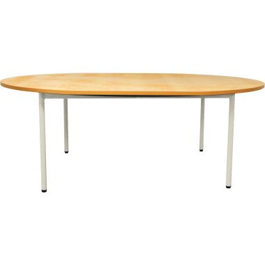 Table  ovale 120x90cm T2 gris alu