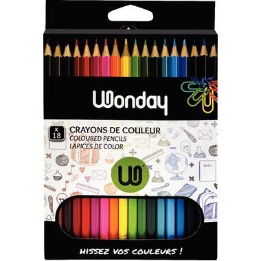Étui de 18 crayons de couleur Wonday
