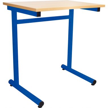 Table fixe 1 place 70x50cm T5 bleu