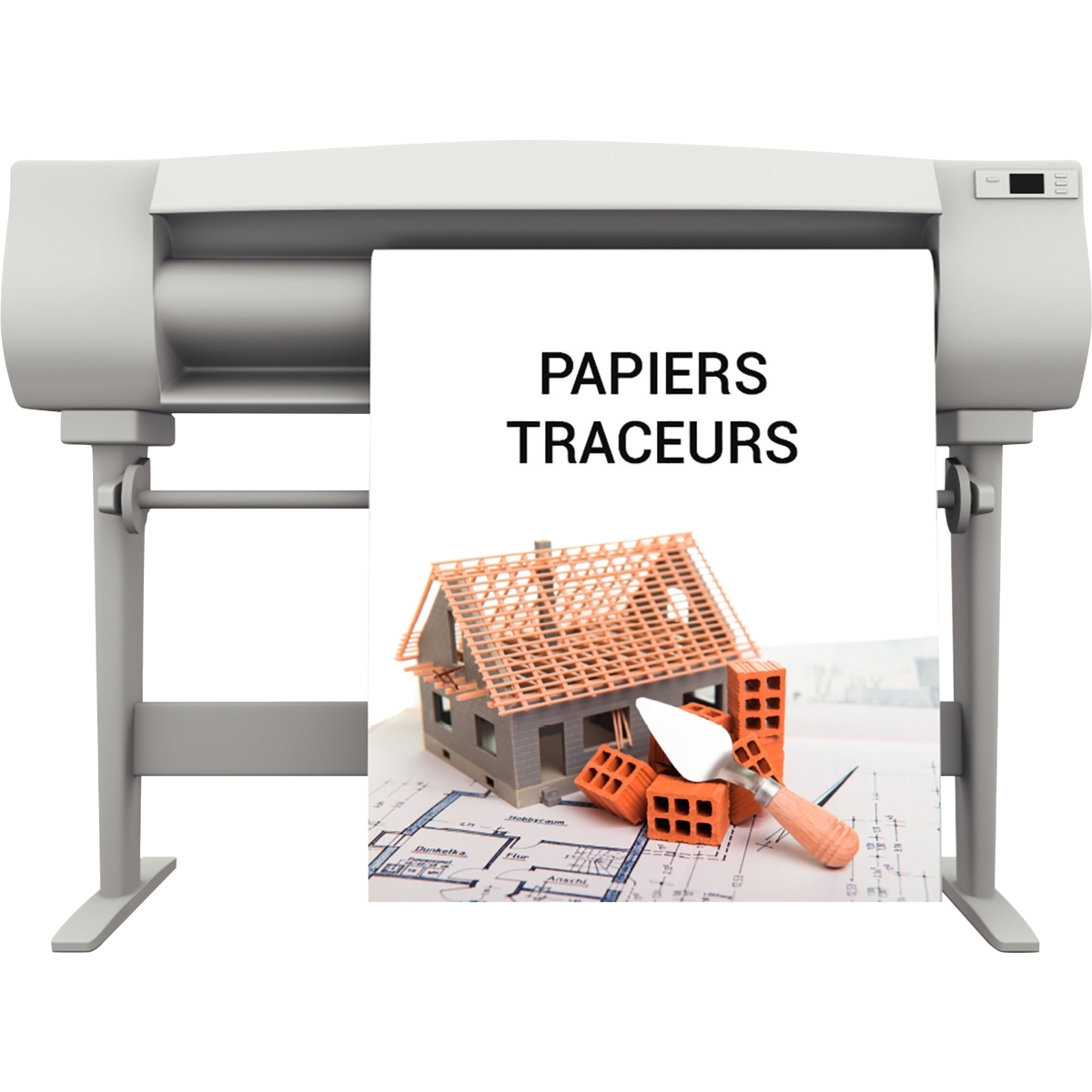 Paquet de 2 rouleaux papier 0.610x50m 80g jet encre