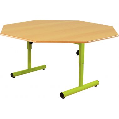 Table octogonale 120cm T1 à T3 vert granny