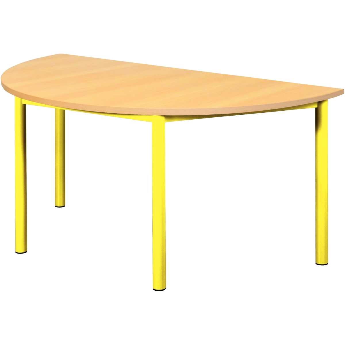 Table  1/2 lune 120x60cm T0 jaune