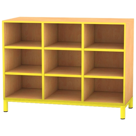 Meuble  9 cases jaune
