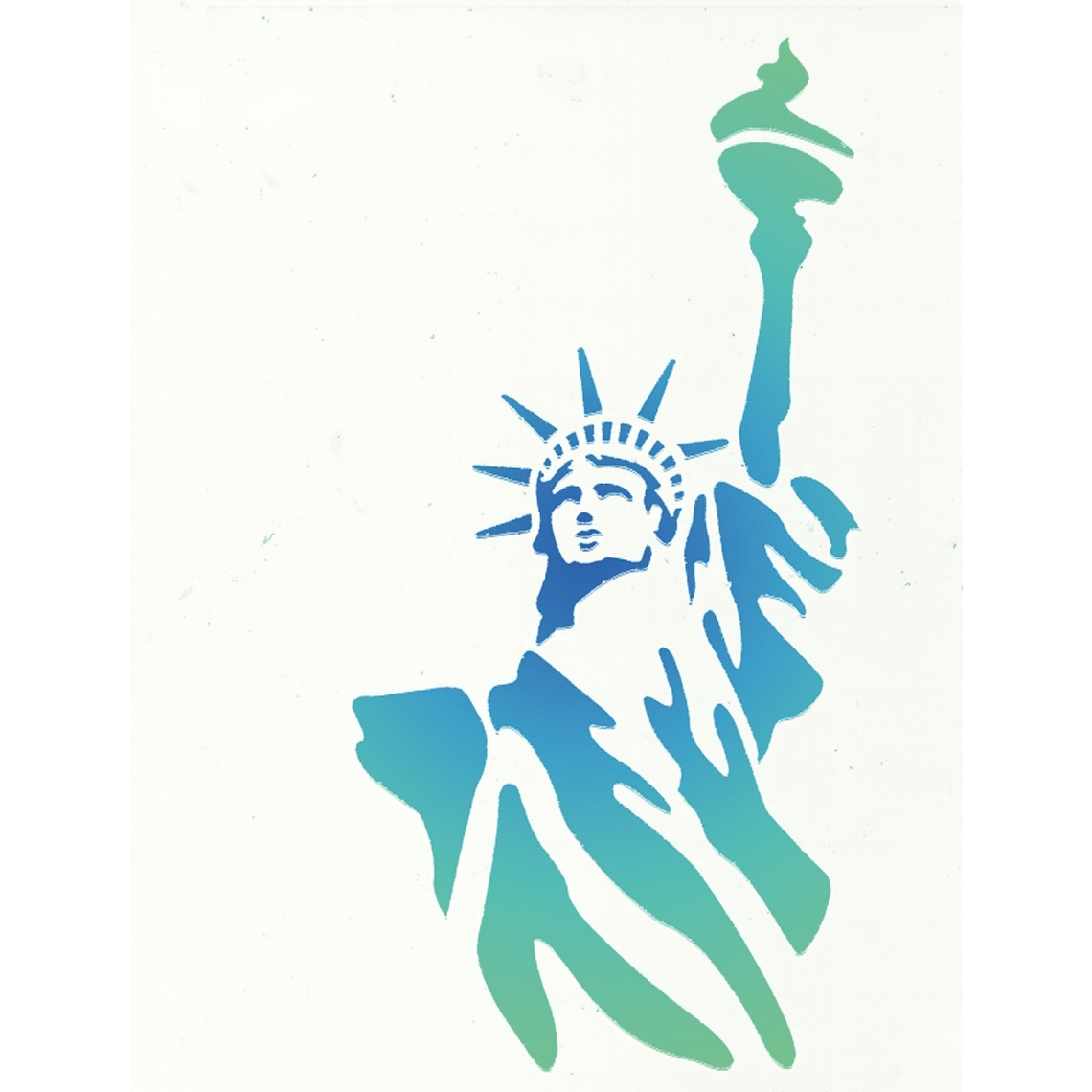 Lot de 6 pochoirs en plastique format A4, monuments du monde