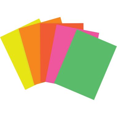 Paquet de 100 feuilles affiche 29.7x42cm 5 couleurs fluo