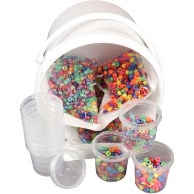 Seau 3000 perles cassis  + 10 pots vides offerts