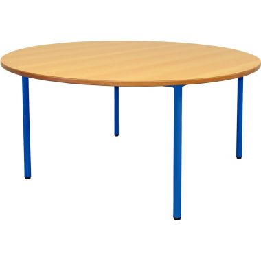Table maternelle Ø120cm T0 bleu