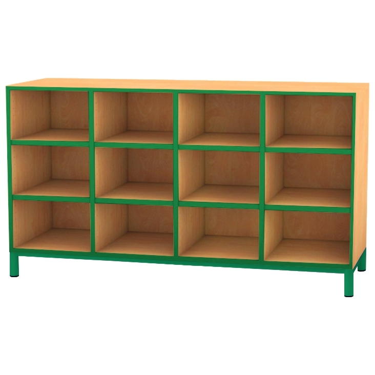 Meuble 12 cases vert