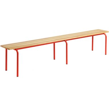Banc sans dossier L160cm T2 rouge