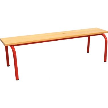 Banc sans dossier L120cm T3 rouge