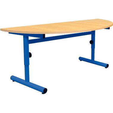 Table 1/2 lune 120x60cm T1 à T3 bleu