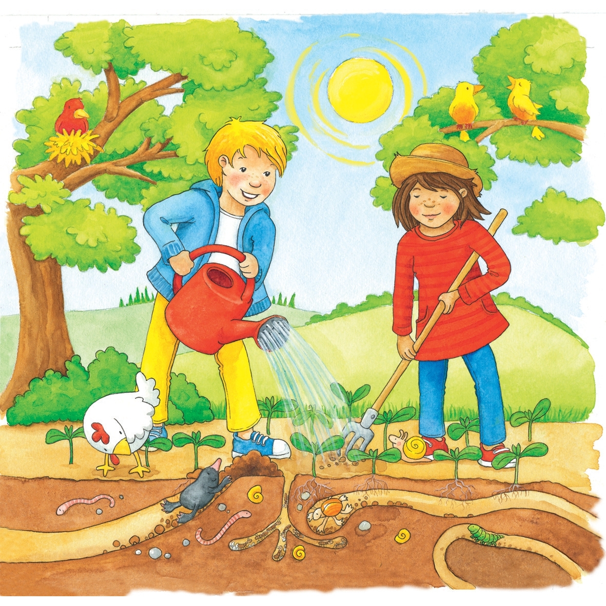 Puzzle 3 niveaux 35 pièces, les tournesols