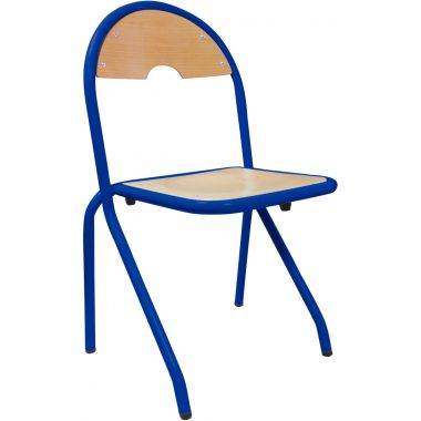 Chaise 4 pieds appui sur table T5 bleu