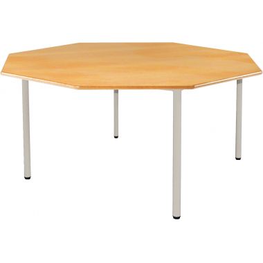 Table  octogonale 4 pieds Ø120cm T1 gris alu
