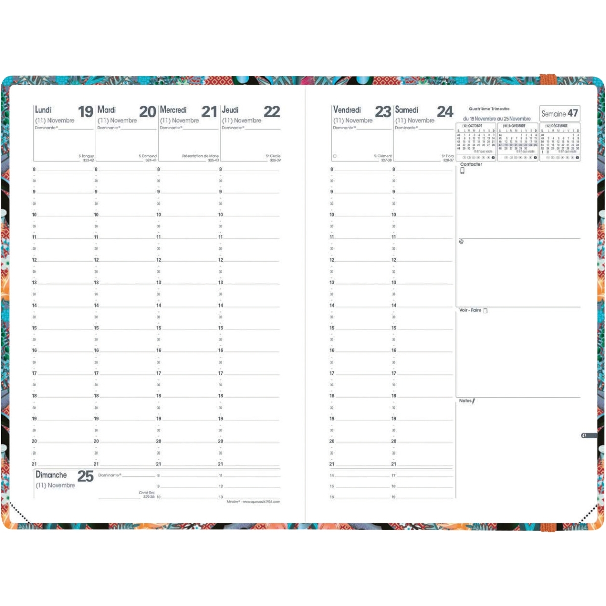 Agenda semainier Catalina 16x24cm toucan