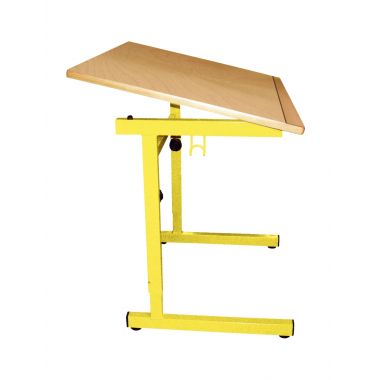 Table d'enfant à mobilité réduite monoplace 100x60cm T4 à T6 jaune