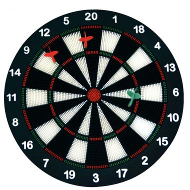 Cible de jeu diamètre 40cm avec 6 fléchettes en PVC