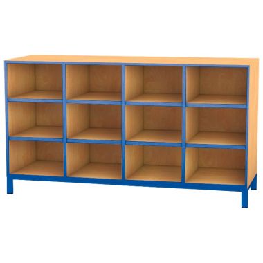 Meuble 12 cases bleu