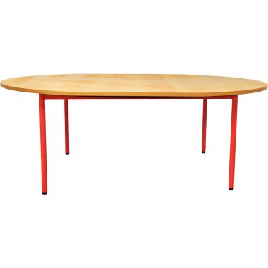 Table  ovale 120x90cm T3 rouge