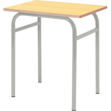 Table fixe 4 pieds 70x50cm T6 gris alu