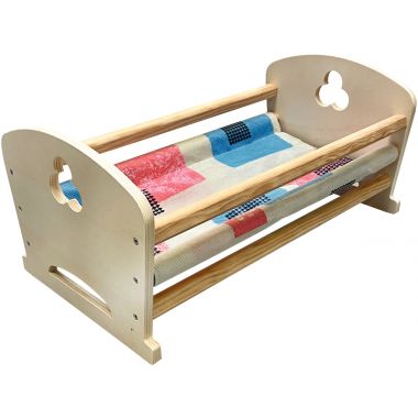 Lit berceau en bois pour poupée