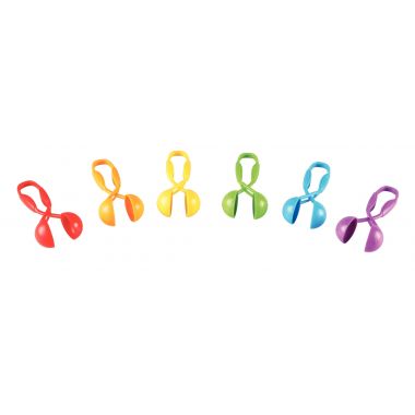 Pot de 6 pinces bulle coloris assortis