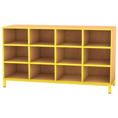 Meuble 12 cases jaune