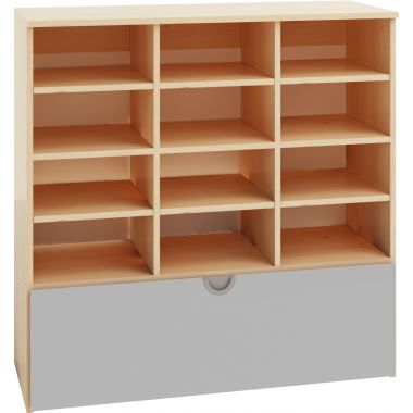 Etagère 12 cases + 1 bac à roulettes CUBO
