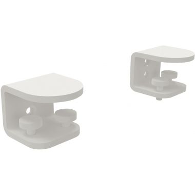 Lot de 2 pinces de fixation blanc