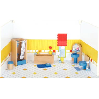 Salle de bain pour maison de poupées, 17 éléments
