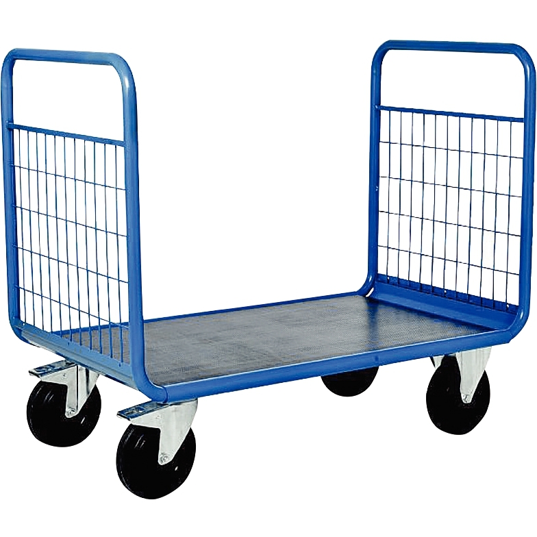 Chariot 2 dossiers grillagés 130x77,6cm