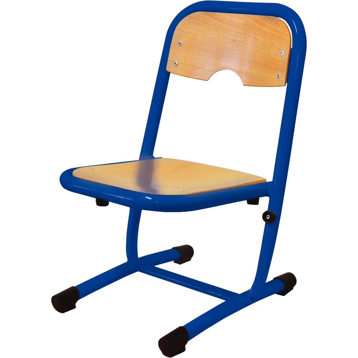 Chaise fixe appui sur table T0 bleu