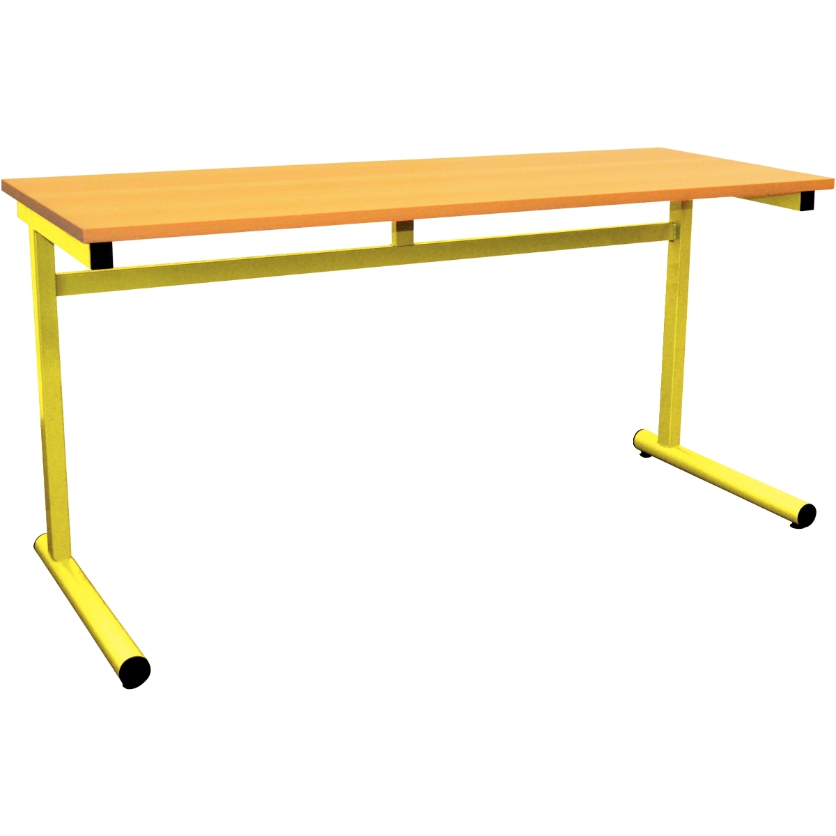 Table fixe 2 places 130x50cm T5 jaune