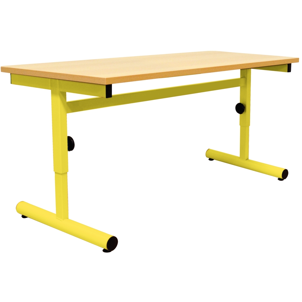 Table maternelle 160x80cm T1 à T3 jaune