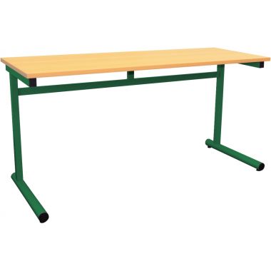 Table fixe 2 places 130x50cm T5 vert