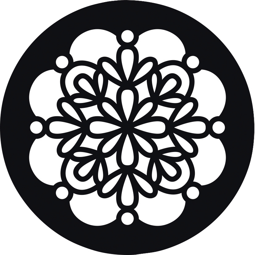 Lot de 12 pochoirs ronds Mandala