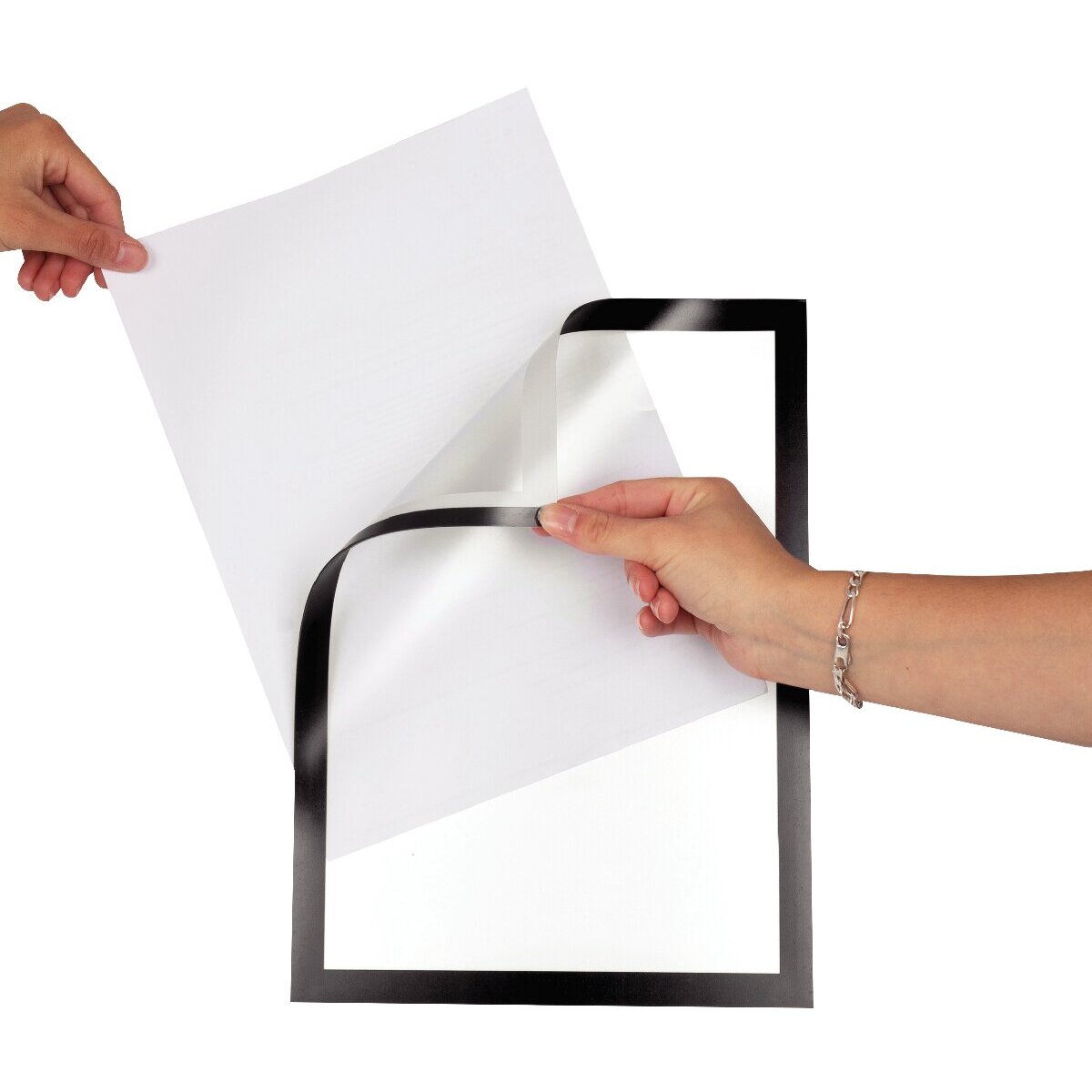 Cadre d'affichage magnétique Magneto Pro A4 noir lot de 10