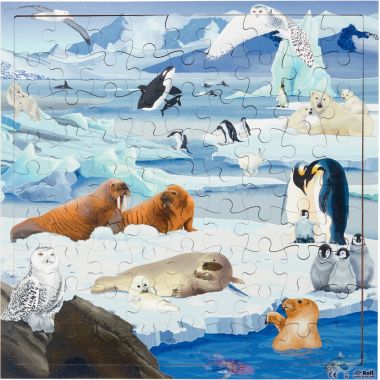 Puzzle de 81 pièces en bois, le Pôle Nord