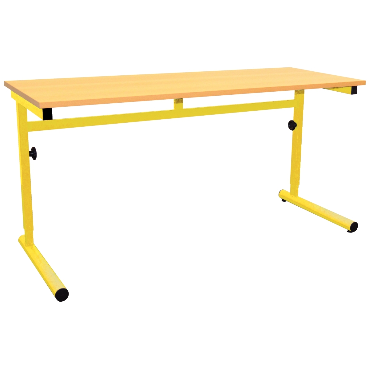 Table réglable 130x50cm T4 à T6 jaune
