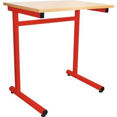 Table fixe 1 place 70x50cm T6 rouge