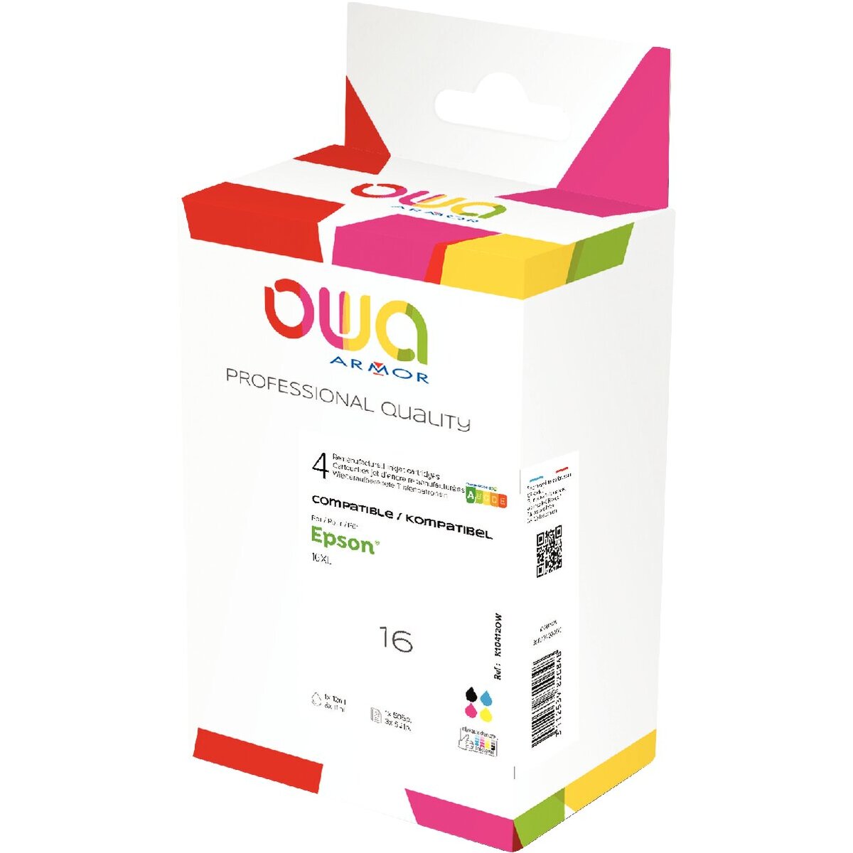 OWA Lot 4 cartouches jet d'encre NCMJ compatible EPSON GUEPARD 071 (T0715)